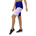 Load image into Gallery viewer, Rev up your workout wardrobe with these Citrus Burst biker shorts. Featuring bold and colorful pink grapefruits on a bright blue background, these shorts will add a playful touch to any active outfit.