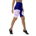 Load image into Gallery viewer, Rev up your workout wardrobe with these Citrus Burst biker shorts. Featuring bold and colorful pink grapefruits on a bright blue background, these shorts will add a playful touch to any active outfit.