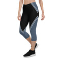 Load image into Gallery viewer, Experience the perfect blend of style and functionality with our Azure Intuition Capri Leggings. Made from a soft and stretchy fabric blend, these leggings offer a comfortable and supportive fit. The high waistband and mid-calf length provide coverage and freedom of movement. With their captivating pattern, these leggings add a touch of elegance to your active wardrobe.