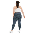 Load image into Gallery viewer, Introducing our Blue Prism plus size leggings, designed to provide ultimate comfort and style for all body types. The soft microfiber yarn and wide elastic waistband ensure a flattering fit that moves with you, making these leggings the perfect choice for any activity, from evening runs to cozy nights at home.