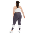 Load image into Gallery viewer, Step up your yoga game with these Lavender Dreams leggings. The high-rise waistband provides extra support, while the breathable and moisture-wicking fabric keeps you cool and comfortable. The white banding adds a touch of elegance to these already stunning leggings, making them a versatile addition to your activewear wardrobe.