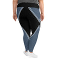 Load image into Gallery viewer, Indulge in unparalleled comfort with Azure Intuition Plus Size Leggings. Crafted with utmost care, these leggings offer a luxurious feel that's second to none. The soft fabric blend, wide elastic waistband, and flattering fit ensure optimum comfort, while the stylish design adds a touch of sophistication to your ensemble.