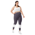 Load image into Gallery viewer, Step up your yoga game with these Lavender Dreams leggings. The high-rise waistband provides extra support, while the breathable and moisture-wicking fabric keeps you cool and comfortable. The white banding adds a touch of elegance to these already stunning leggings, making them a versatile addition to your activewear wardrobe.