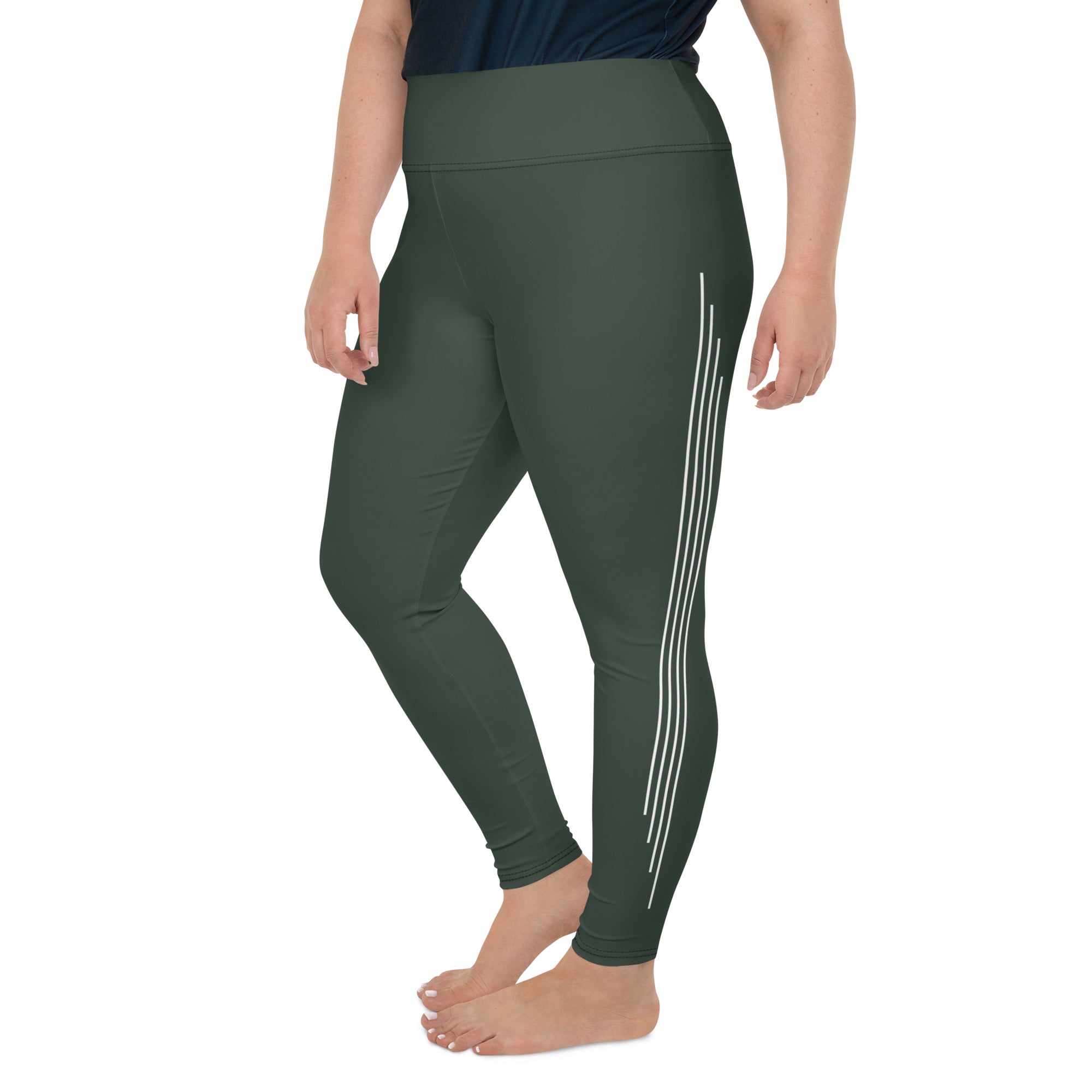 Jade Ascent plus size leggings: the perfect blend of style, comfort, and durability. Crafted with a soft and stretchy fabric that gently hugs your curves, these leggings are designed to make you feel confident and comfortable no matter where the day takes you. The wide elastic waistband ensures a secure and comfy fit, while the breathable material keeps you cool and dry during intense workouts.