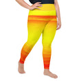 Load image into Gallery viewer, Experience comfort like never before with these plus size Sunset Sands leggings. Made with ultra-soft fabric and a wide elastic waistband, these leggings provide a perfect fit for any activity.