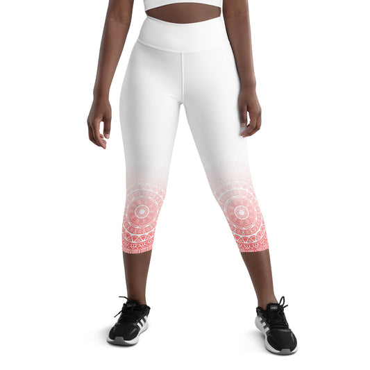 Harmony Flow Yoga Capris, designed with your comfort and style in mind. These capris feature a high, elastic waistband for a secure fit and a flattering silhouette that enhances your curves.