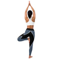 Load image into Gallery viewer, Experience ultimate comfort and style with the Azure Intuition Yoga Leggings. These leggings are designed to flatter every body type with their high-waisted and form-fitting silhouette. The premium, moisture-wicking fabric keeps you cool and dry during the most intense workouts, while the flexible four-way stretch ensures complete freedom of movement.