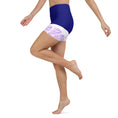 Load image into Gallery viewer, Experience the perfect blend of comfort and style with these playful Citrus Burst yoga shorts. The high waistband and soft microfiber yarn provide the ultimate in comfort, while the fun grapefruit pattern adds a touch of quirkiness to your workout routine.