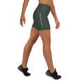 Load image into Gallery viewer, The Jade Ascent yoga shorts – the perfect blend of style, comfort, and performance. Designed to give you a flowy and free experience during your yoga practice, these shorts are made from a buttery soft and breathable fabric that moves with you.