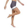 Load image into Gallery viewer, Take on your next yoga session in style with these Lavender Dreams yoga shorts. Featuring a comfortable, high-rise waistband and a breathable, moisture-wicking fabric, these shorts are perfect for any type of yoga practice.