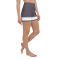 Load image into Gallery viewer, Take on your next yoga session in style with these Lavender Dreams yoga shorts. Featuring a comfortable, high-rise waistband and a breathable, moisture-wicking fabric, these shorts are perfect for any type of yoga practice.