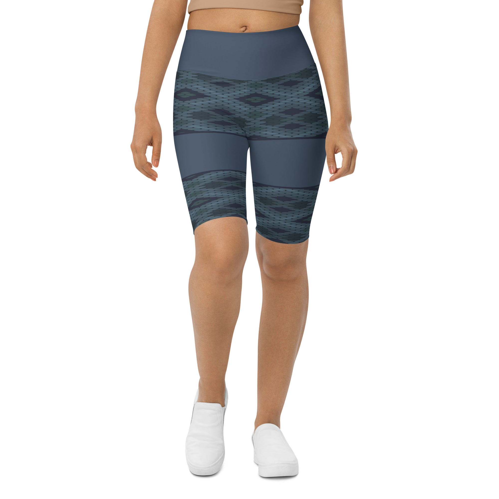 Blue Prism biker shorts are a must-have for anyone who loves to stay active in style. The high-waisted design ensures a secure and comfortable fit, while the four-way stretch microfiber yarn allows for ultimate flexibility during any workout.