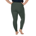 Load image into Gallery viewer,  Jade Ascent plus size leggings: the perfect blend of style, comfort, and durability. Crafted with a soft and stretchy fabric that gently hugs your curves, these leggings are designed to make you feel confident and comfortable no matter where the day takes you. The wide elastic waistband ensures a secure and comfy fit, while the breathable material keeps you cool and dry during intense workouts.
