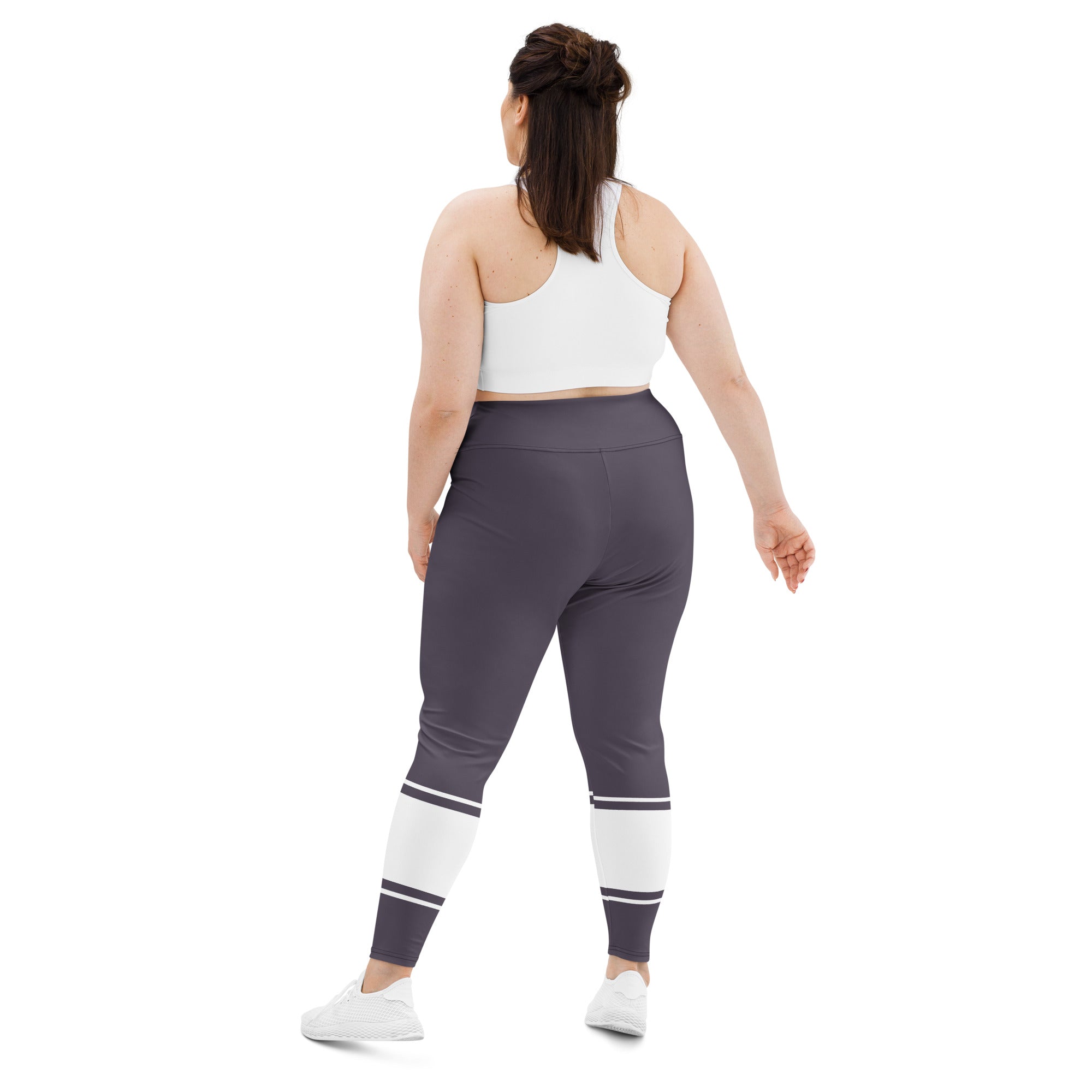 Step up your yoga game with these Lavender Dreams leggings. The high-rise waistband provides extra support, while the breathable and moisture-wicking fabric keeps you cool and comfortable. The white banding adds a touch of elegance to these already stunning leggings, making them a versatile addition to your activewear wardrobe.