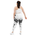 Load image into Gallery viewer, Introducing the must-have addition to your activewear collection: Neo Weave plus size leggings. These cutting-edge leggings feature a sleek and stylish design, combining a striking geometric pattern with a comfortable and flattering fit. The high waistband offers ultimate support and coverage, while the capri length ensures breathability during your workouts.
