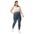 Load image into Gallery viewer, Introducing our Blue Prism plus size leggings, designed to provide ultimate comfort and style for all body types. The soft microfiber yarn and wide elastic waistband ensure a flattering fit that moves with you, making these leggings the perfect choice for any activity, from evening runs to cozy nights at home.
