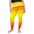 Load image into Gallery viewer, Experience comfort like never before with these plus size Sunset Sands leggings. Made with ultra-soft fabric and a wide elastic waistband, these leggings provide a perfect fit for any activity.
