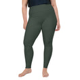 Load image into Gallery viewer,  Jade Ascent plus size leggings: the perfect blend of style, comfort, and durability. Crafted with a soft and stretchy fabric that gently hugs your curves, these leggings are designed to make you feel confident and comfortable no matter where the day takes you. The wide elastic waistband ensures a secure and comfy fit, while the breathable material keeps you cool and dry during intense workouts.
