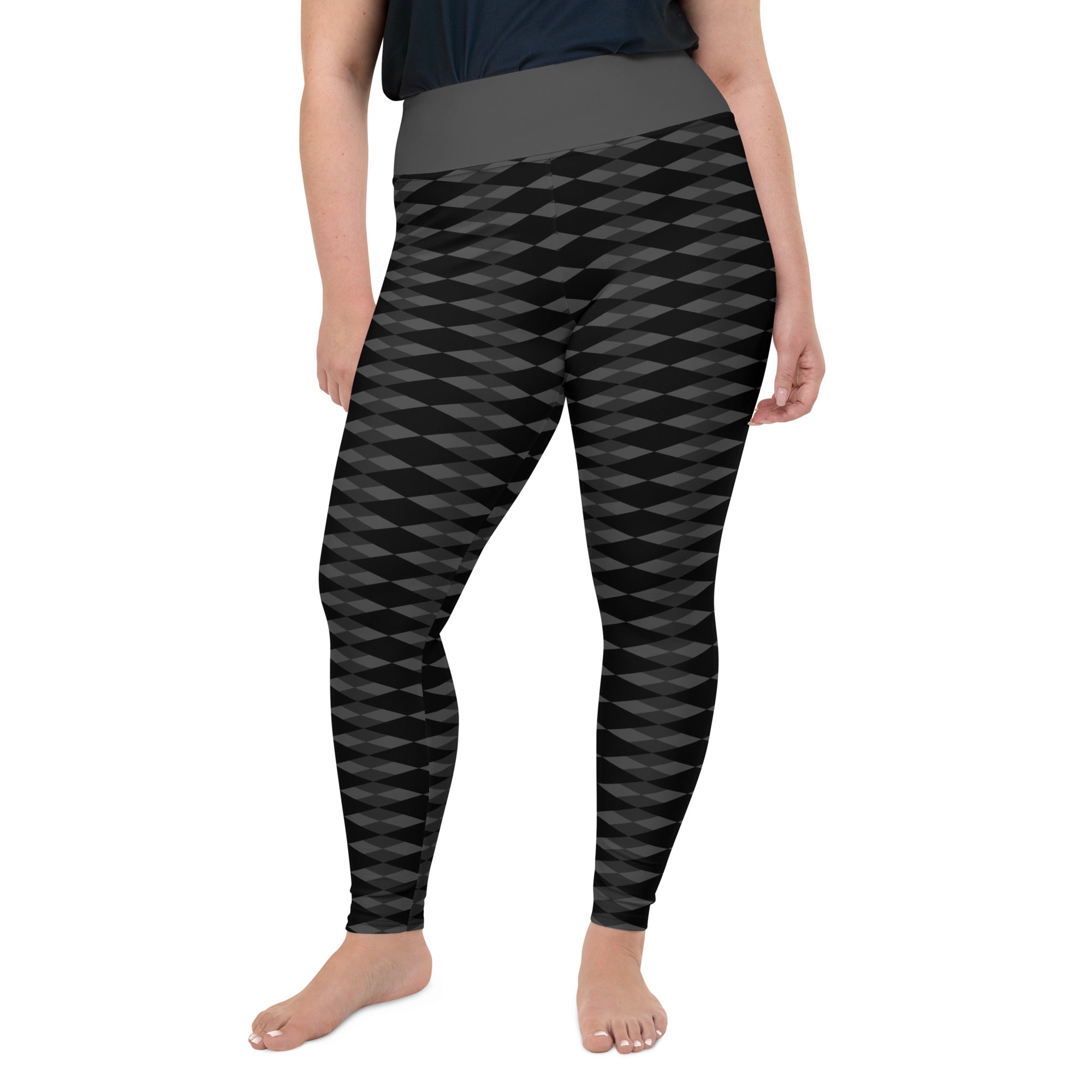 Experience the winning combination of style, comfort, and confidence with our Checkmate Plus Size Leggings. These leggings are specifically designed to embrace and enhance your curves, allowing you to conquer any challenge with grace and flair.