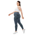 Load image into Gallery viewer, Introducing our Blue Prism plus size leggings, designed to provide ultimate comfort and style for all body types. The soft microfiber yarn and wide elastic waistband ensure a flattering fit that moves with you, making these leggings the perfect choice for any activity, from evening runs to cozy nights at home.
