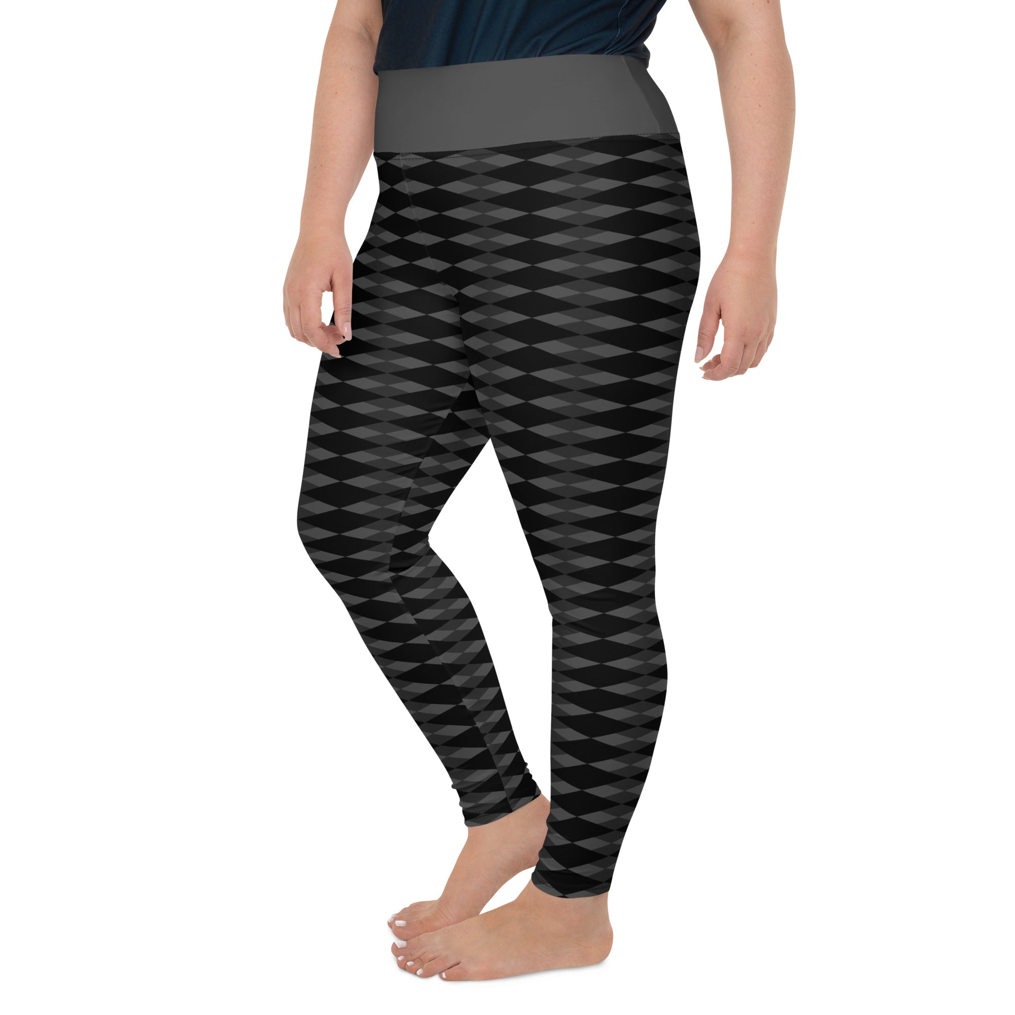 Experience the winning combination of style, comfort, and confidence with our Checkmate Plus Size Leggings. These leggings are specifically designed to embrace and enhance your curves, allowing you to conquer any challenge with grace and flair.