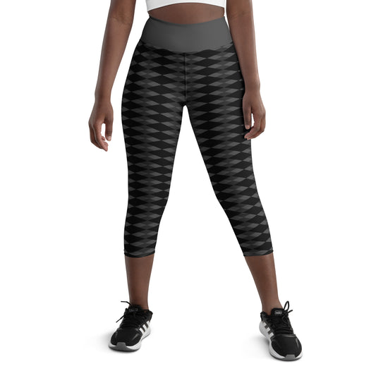 Experience the power and style of our Checkmate Yoga Capris. These capri leggings feature a captivating diamond checkerboard pattern that will elevate your activewear collection to new heights. Embrace the winning spirit of Checkmate as you conquer your yoga practice and surpass your own expectations.