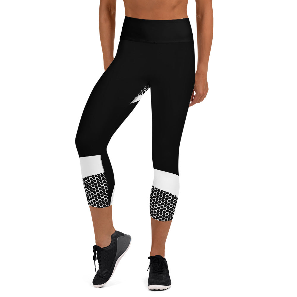 Introducing FiberFlex capri leggings, your go-to choice for gym workouts and everyday errands. These leggings are designed to make a bold statement while providing the comfort and support you need for any activity.