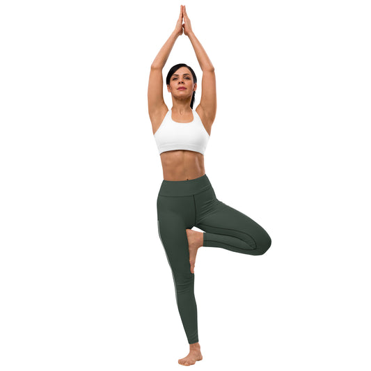 Experience the ultimate comfort and style with our Jade Ascent leggings. The beautiful forest green hue and unique ascending design will make you stand out in any yoga or fitness class. These leggings are crafted with moisture-wicking and quick-dry fabric to keep you cool and dry during your workouts.