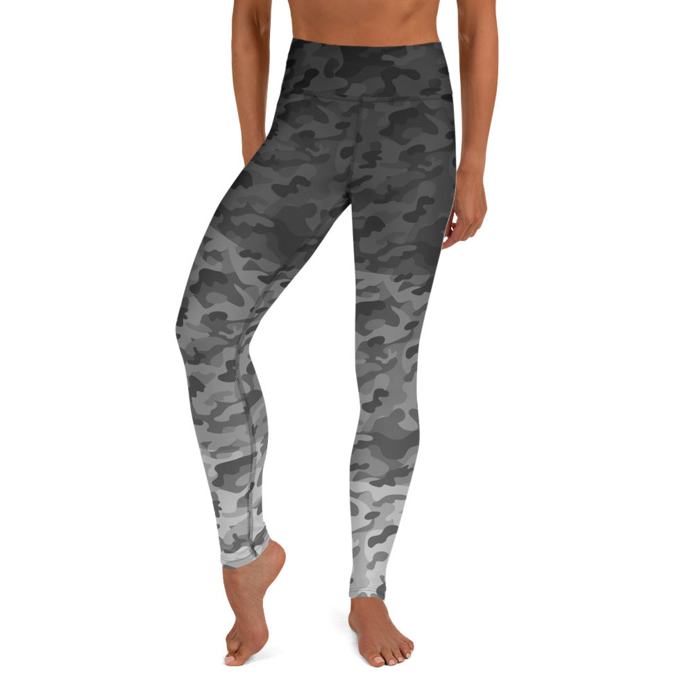 Introducing Stealth yoga pants, where style meets camouflage allure. These leggings are designed to make a statement while providing ultimate comfort and flexibility for your yoga practice. The unique gradient pattern, starting from a deep hue at the hip and gradually fading into a lighter tone, creates an eye-catching effect that sets you apart from the crowd.