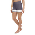 Load image into Gallery viewer, Take on your next yoga session in style with these Lavender Dreams yoga shorts. Featuring a comfortable, high-rise waistband and a breathable, moisture-wicking fabric, these shorts are perfect for any type of yoga practice.
