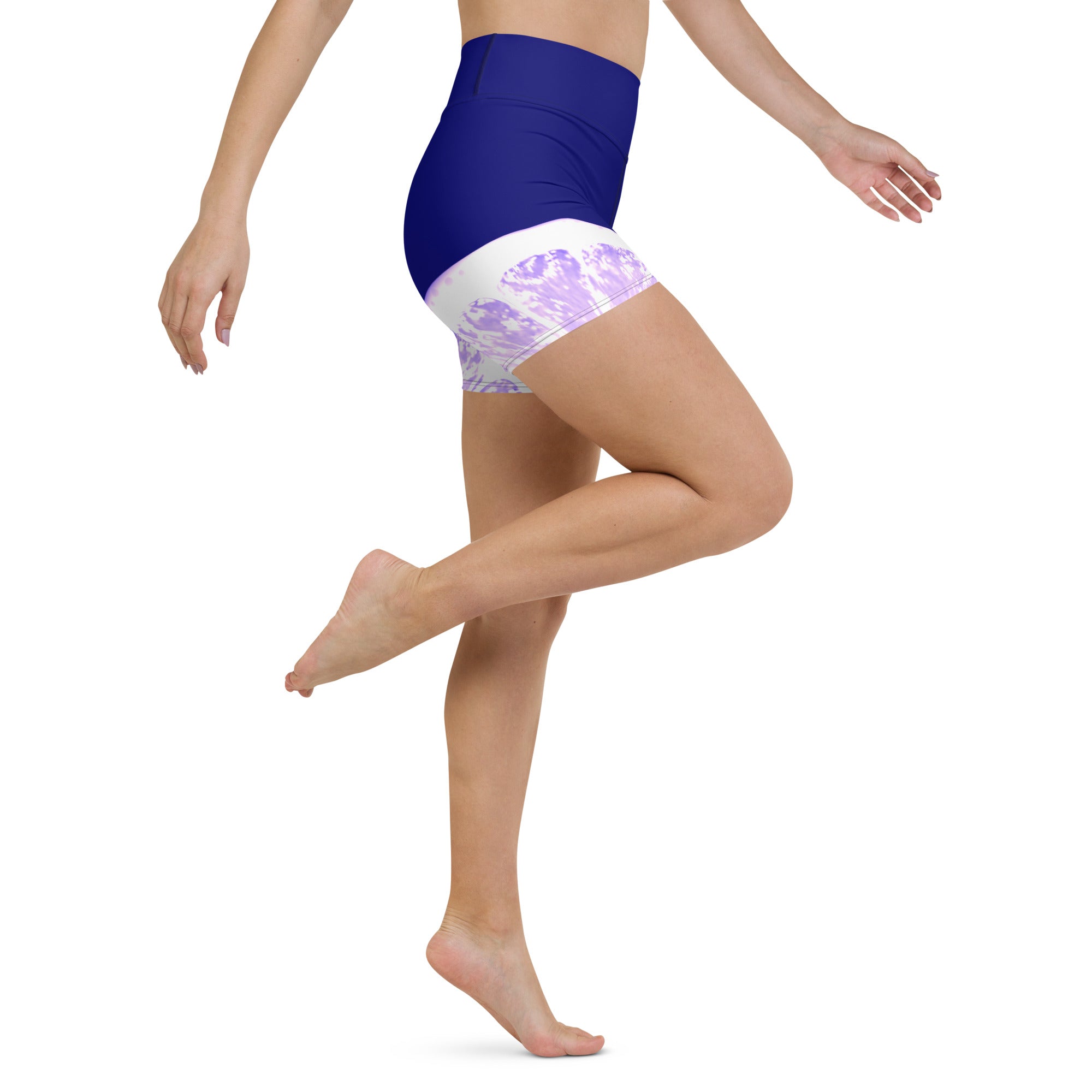 Experience the perfect blend of comfort and style with these playful Citrus Burst yoga shorts. The high waistband and soft microfiber yarn provide the ultimate in comfort, while the fun grapefruit pattern adds a touch of quirkiness to your workout routine.