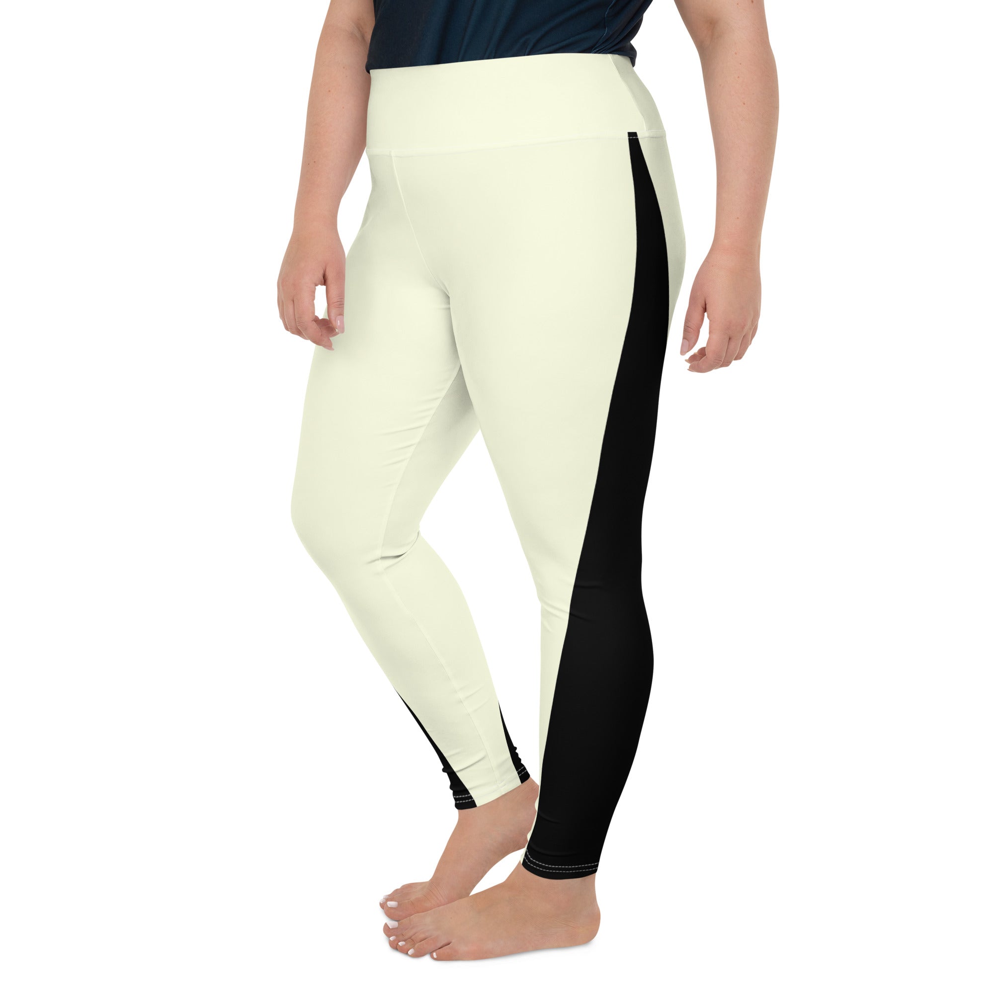 These plus-size Lemon Slice leggings are a must-have for any wardrobe! The soft microfiber fabric and stretchy material will keep you comfortable and stylish throughout your day